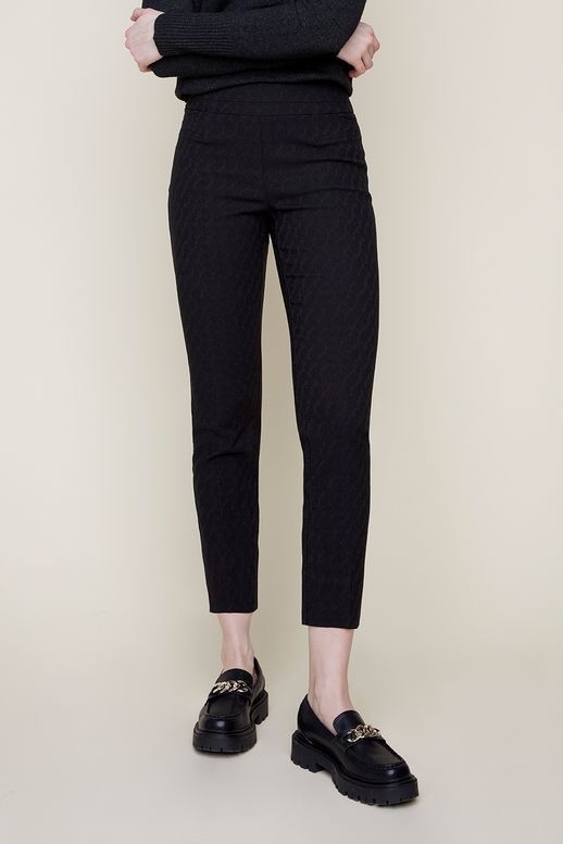 RENUAR Pantalon pull-on en tissu embossé