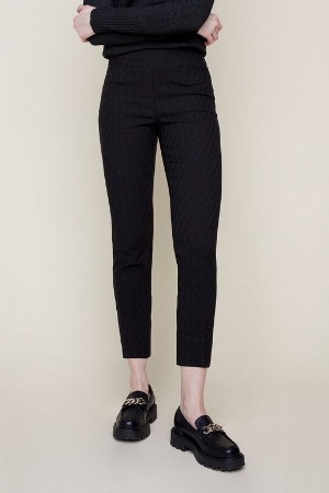 RENUAR Pantalon pull-on tissu embossé