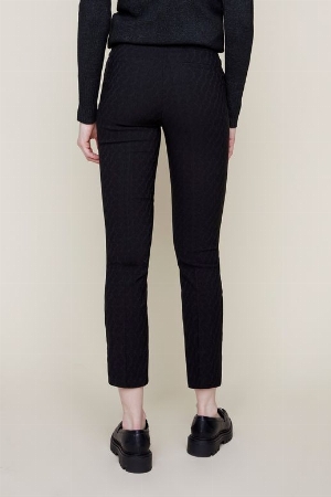 RENUAR Pantalon pull-on en tissu embossé