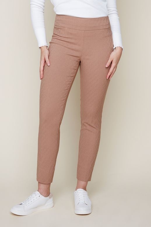 RENUAR Pantalon pull-on tissu embossé