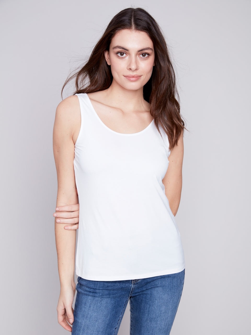 CHARLIE B CAMISOLE DE BASE RÉVERSIBLE C- BLANC Taille XL