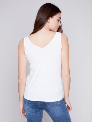 CHARLIE B CAMISOLE DE BASE RÉVERSIBLE C- BLANC Taille XL