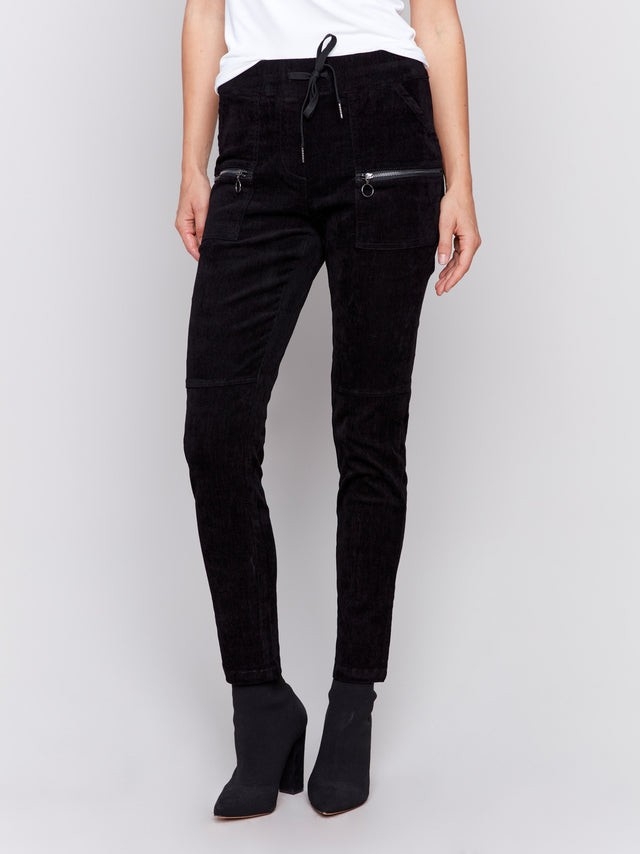 CHARLIE B Pantalon jogger de velours côtelé