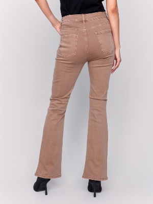 CHARLIE B Pantalon boot cut en sergé