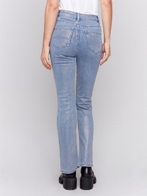 CHARLIE B Jeans boot cut métalisé