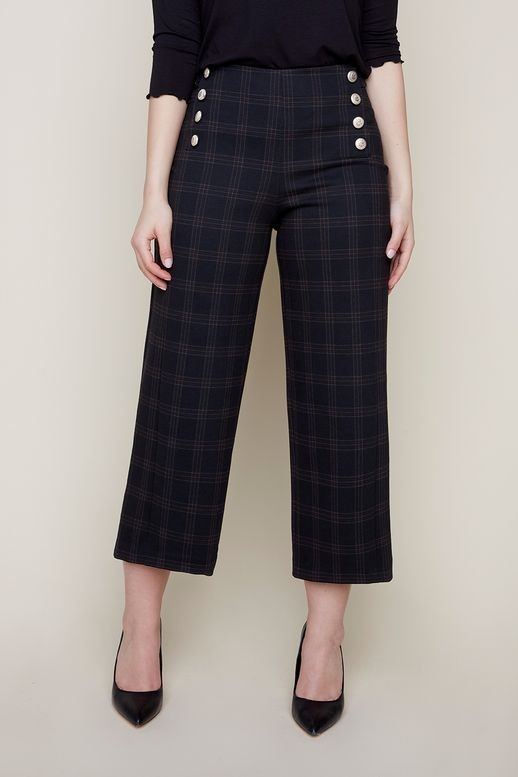 RENUAR Pantalon gaucho à carreaux