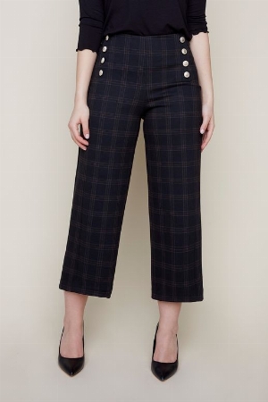 RENUAR Pantalon gaucho à carreaux