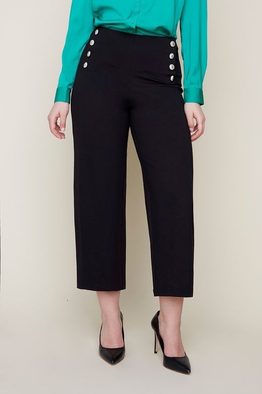 RENUAR Pantalon gaucho boutons dorés