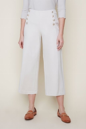 RENUAR Pantalon gaucho à boutons dorés