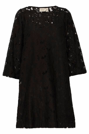 FRANSA Robe avec dentelle noire