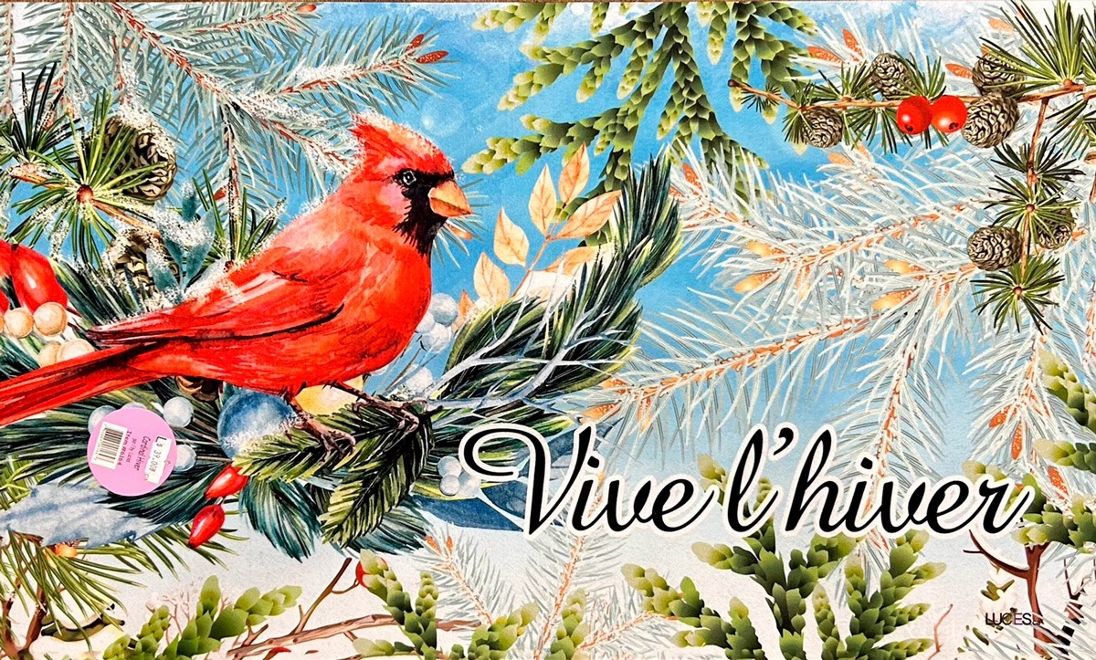 LUCIES Tapis Vive l'hiver, cardinal