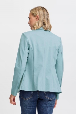 VESTE 1 BOUTON FAUSSE-POCHE C- BLEU