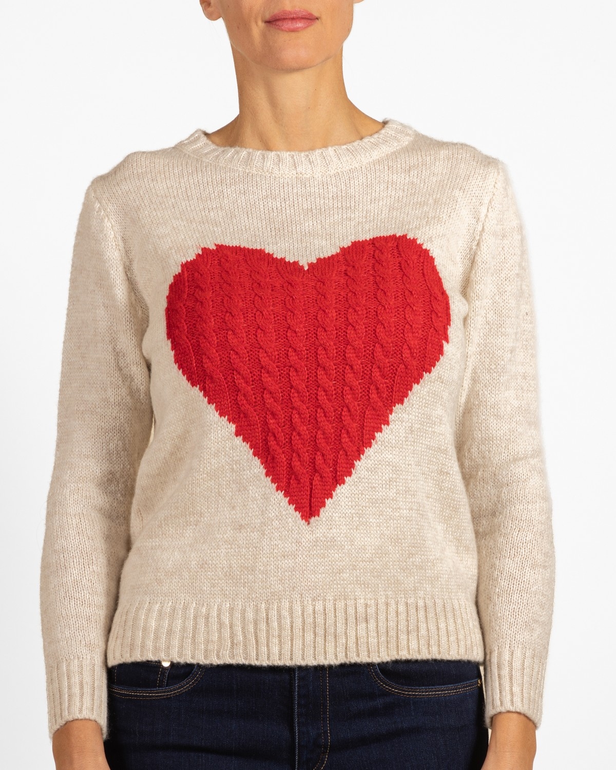 AMBRA ITALY Chandail de tricot avec coeur devant