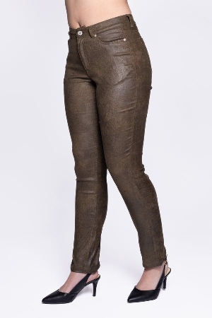 CARELLI Pantalon faux-cuir jambe étroite