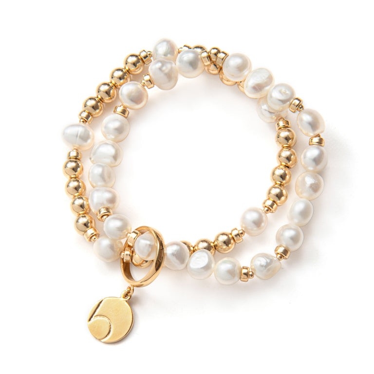 BEBLUE BRACELET BE GLEEFUL-NOT SO QUIET PERLES ET OR