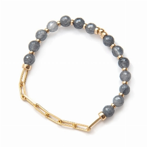 BEBLUE BRACELET BE EFFORTLESS-HAPPY IN GREY OR ET QUARTZ GRIS