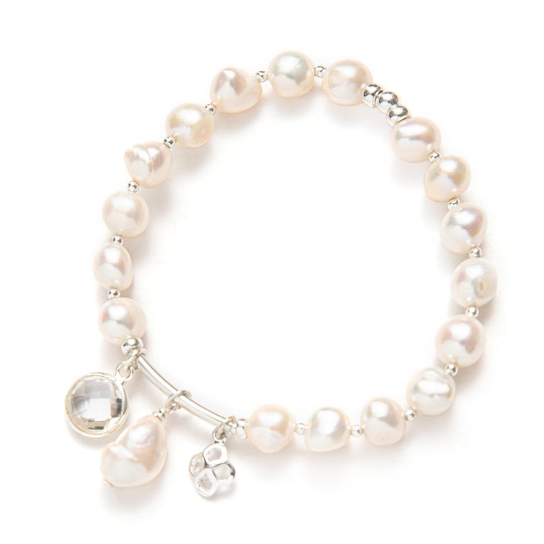 BEBLUE BRACELET BE ALIVE-NOT SO QUIET  ARGENT ET PERLES