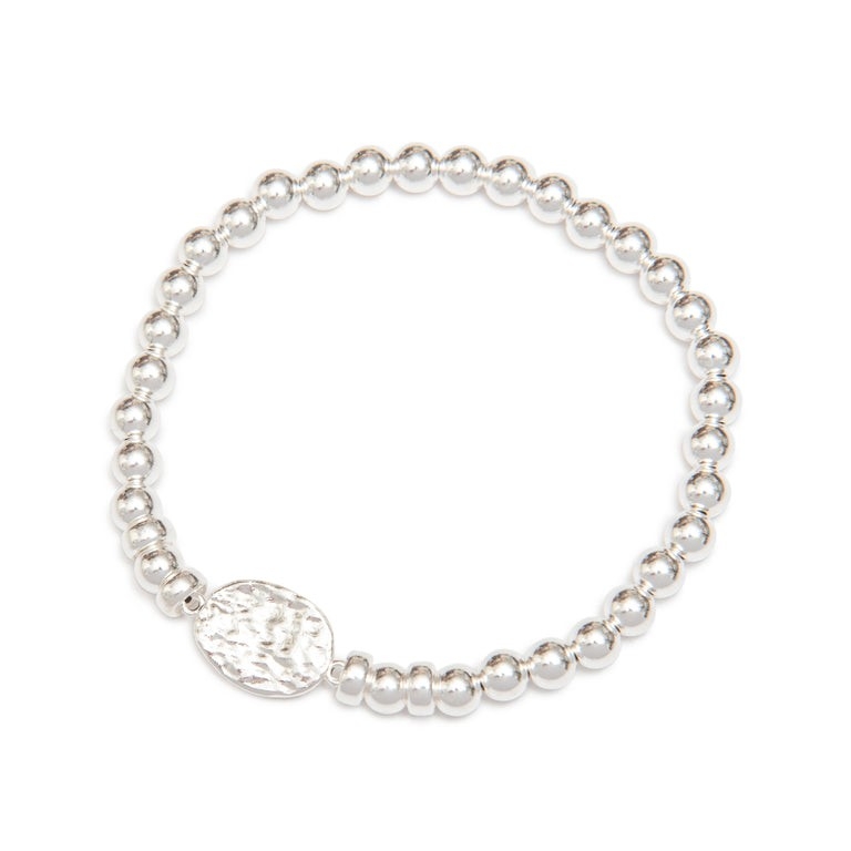 BEBLUE BRACELET ARGENT 925 BRELOQUE MARTELÉ