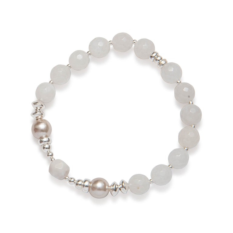 BEBLUE BRACELET ARGENT 925 QUARTZ BLANC