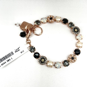 MARIANA Bracelet sur or rose pierres unies et ouvragées C- 383