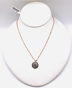 MARIANA Chaîne d'or rose avec pendentif style médaillon C-1094