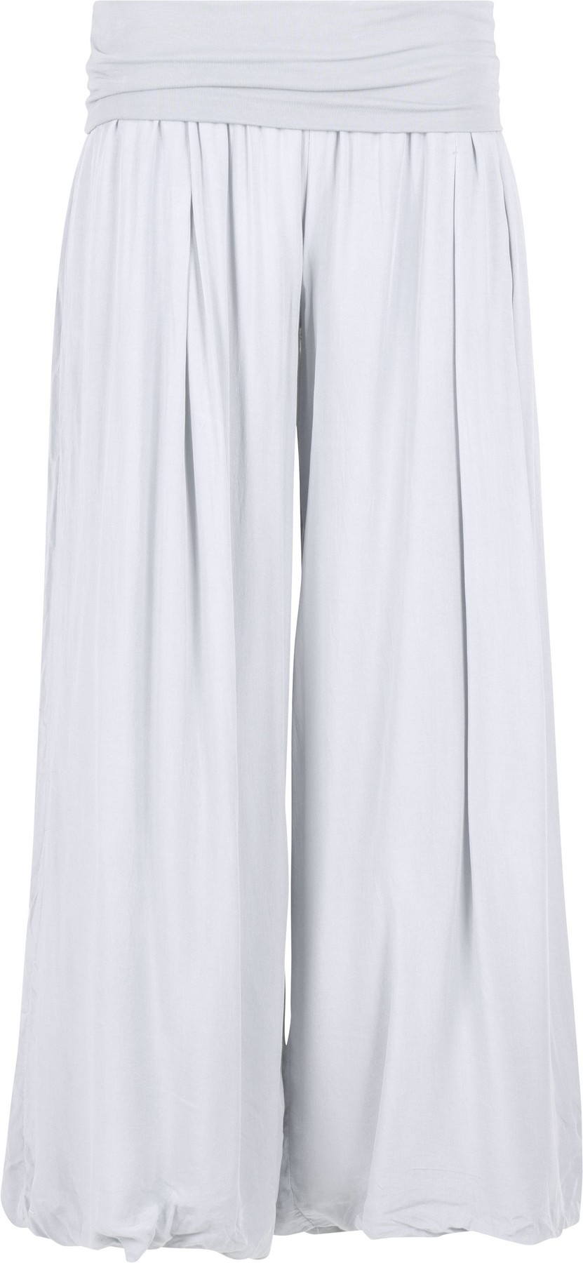 M ITALY Pantalon pull-on à jambes larges C-Blanc Taille S