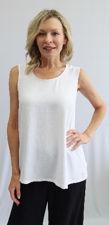 SOFT WORK Camisole de base de tissu léger C-Blanc