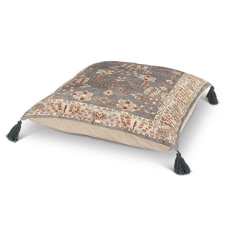 BANJARA Grand coussin décoratif imprimé floral C-Crème multi