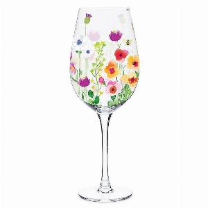 ABBOTT Verre à vin sur pied Thème: Jardin et Abeilles