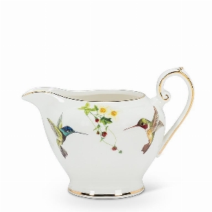 ABBOTT Pot à crème de porcelaine fine Motif: Colibris