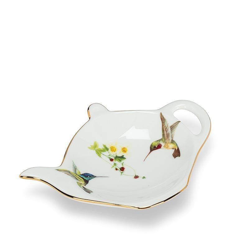 ABBOTT Petite assiette pour sachet de thé Motif : Colibri