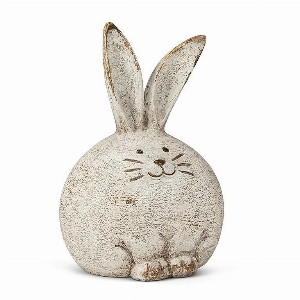 ABBOTT Lapin en boule décoratif C-Blanc antiqué