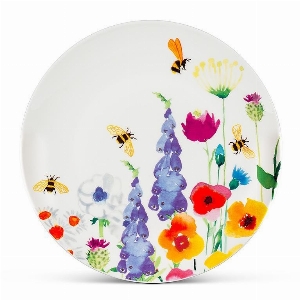 ABBOTT Petite assiette de porcelaine fine Motif: Jardin des abeilles