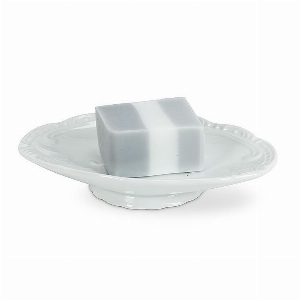 ABBOTT Porte-savon ovale de porcelaine fine C-Blanc