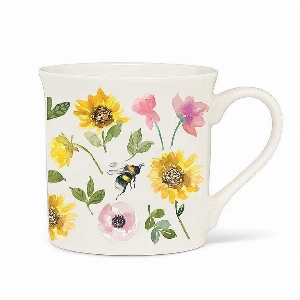 ABBOTT Tasse de porcelaine Thème: Tournesols et Abeilles