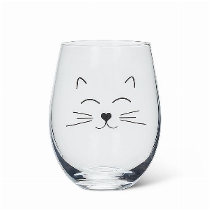 ABBOTT Verre à vin sans pied  Thème: Chat