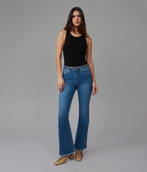 LOLA JEANS Jeans régulier à jambes boot cut C- Bleu moyen