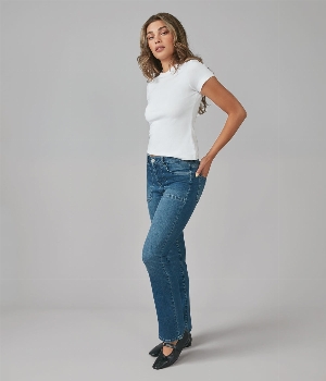 LOLA JEANS Jeans boot cut à taille haute C-Bleu foncé