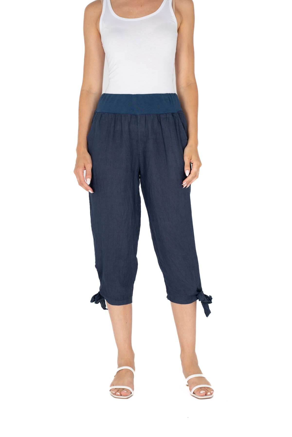 M ITALY Capri pull on à jambes droites C-Marine