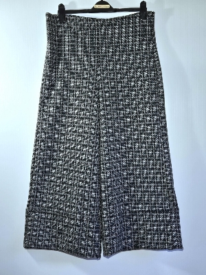 ASTRID Pantalon à carreaux noir et gris