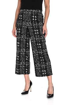 FRANK LYMAN Pantalon pull-on jambes larges à motifs